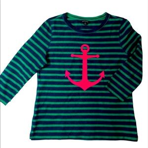 Land's End Anchor Striped Tee